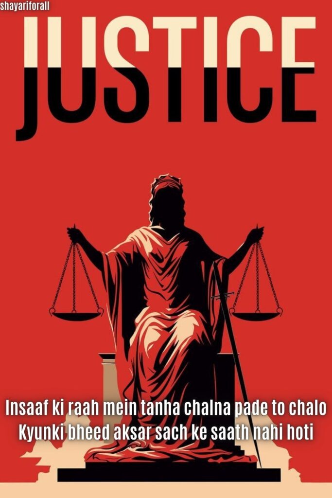 justice shayari in English to show your judgement to youth