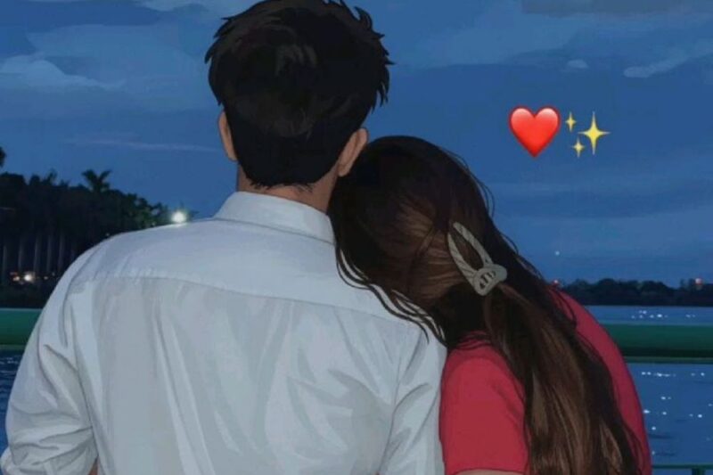 that is the image of one girls and boys and girls stand his head on the tour of boy that is the romantic seen so it is called love shayari in English